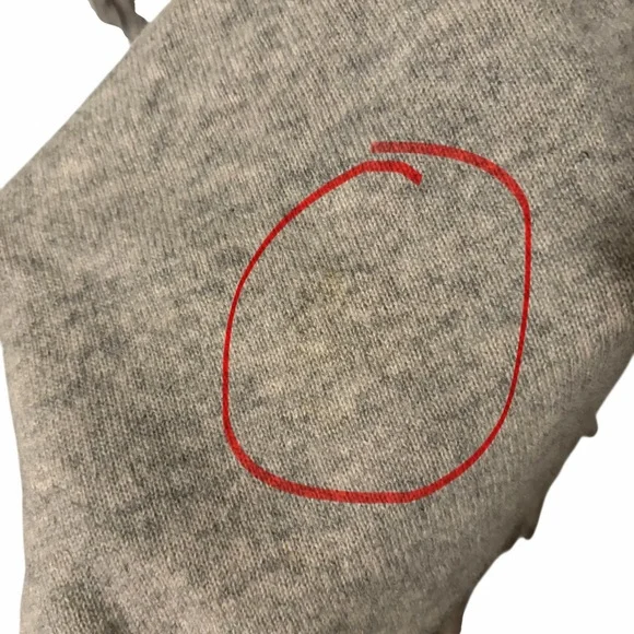 Sundance Cashmere Fringe Homefire Gray Knit Sweater Poncho Wrap One Size - Picture 6 of 8